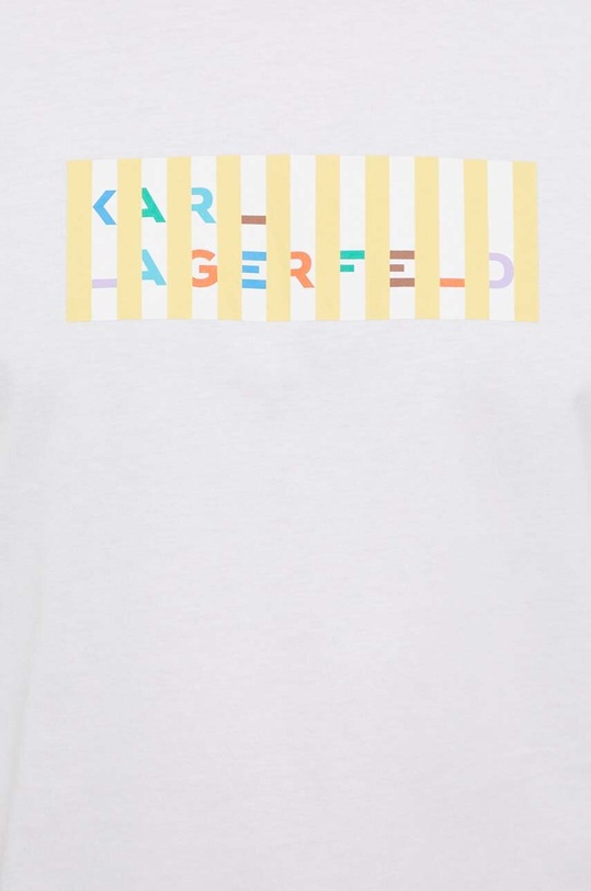 Karl Lagerfeld t-shirt bawełniany 241M2205 biały