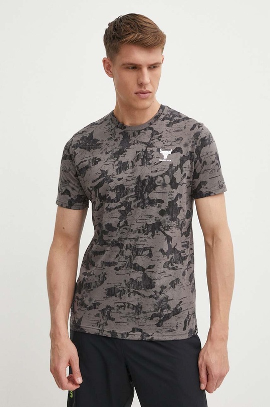 Under Armour tricou de antrenament Project Rock cu modele maro 1383194
