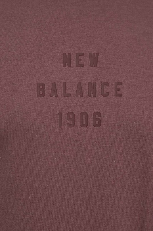 New Balance t-shirt bawełniany MT41519LIE MT41519LIE fioletowy