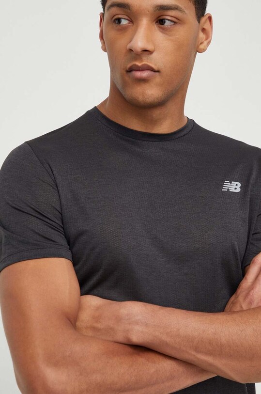New Balance tricou de antrenament Athletics uni negru MT41253BK