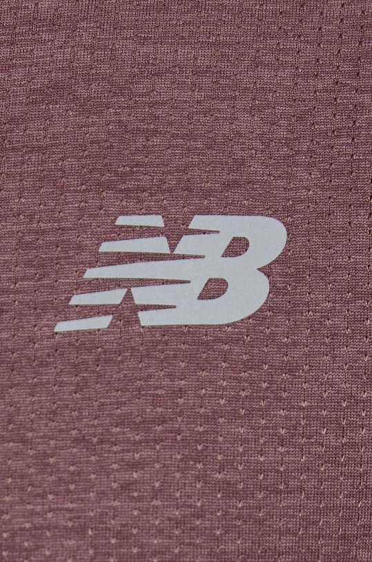 New Balance t-shirt treningowy MT41253LRC MT41253LRC fioletowy