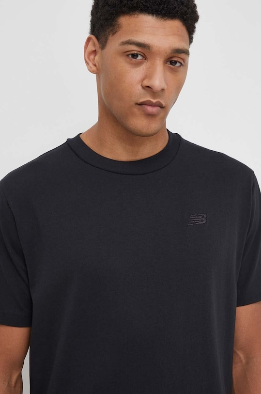 New Balance t-shirt bawełniany MT41533BK czarny MT41533BK