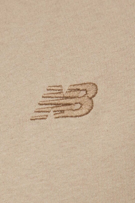 New Balance t-shirt bawełniany MT41533SOT MT41533SOT beżowy