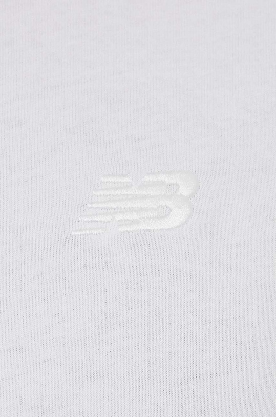 Bavlněné tričko New Balance MT41533WT MT41533WT bílá