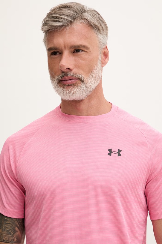 Under Armour T-shirt treningowy męski Tech Textured różowy 1382796