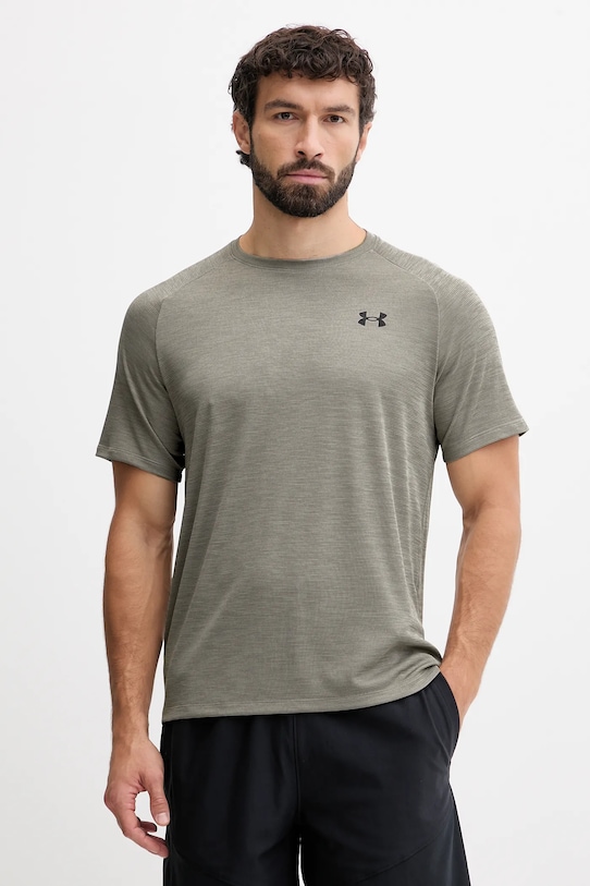 Tréningové tričko Under Armour Tech Textured melanž hnedá 1382796