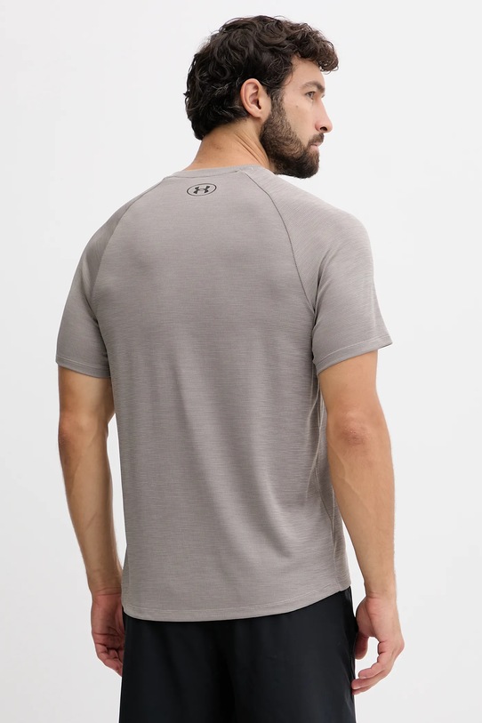 Odzież Under Armour t-shirt treningowy Tech Textured 1382796 brązowy