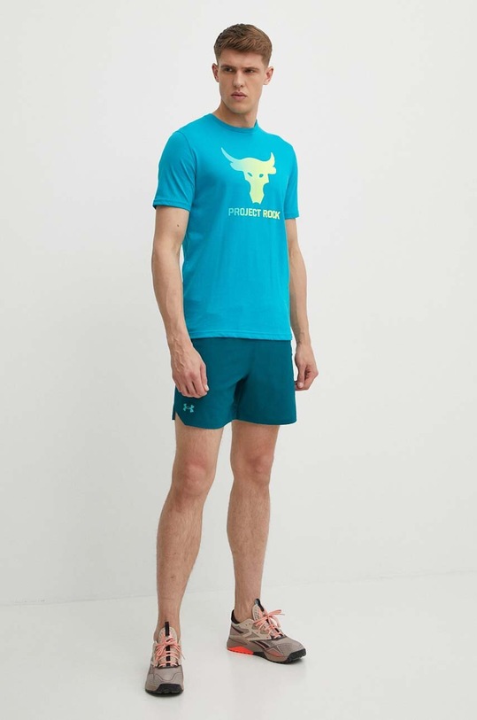 Tréninkové tričko Under Armour Project Rock 1383191 tyrkysová AW25