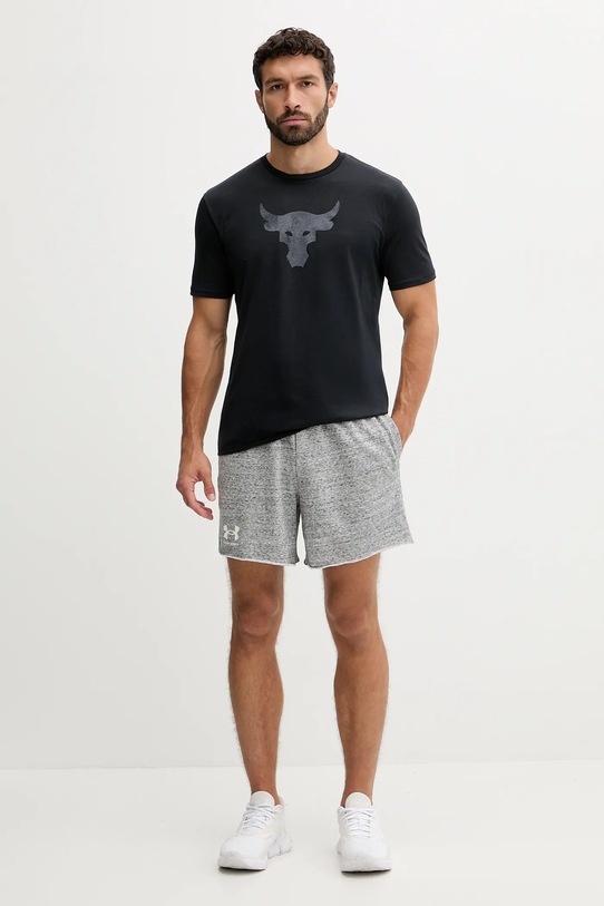 Μπλουζάκι προπόνησης Under Armour Project Rock 1383191 μαύρο AW25
