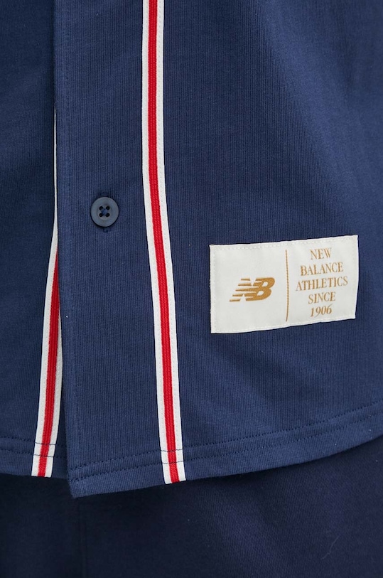 New Balance t-shirt bawełniany MT41512NNY MT41512NNY granatowy