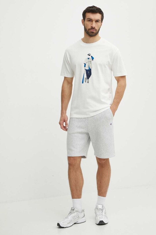 New Balance tricou din bumbac MT41577SST bej SS24