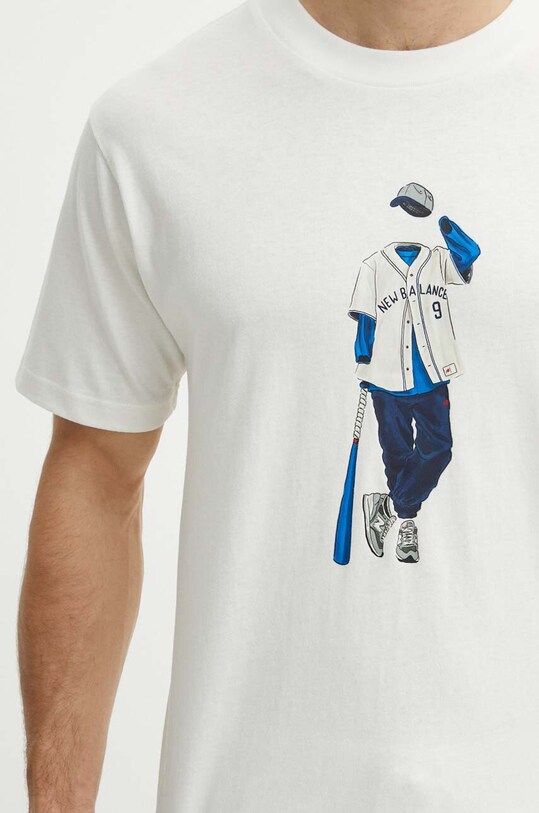 New Balance tricou din bumbac MT41577SST bej