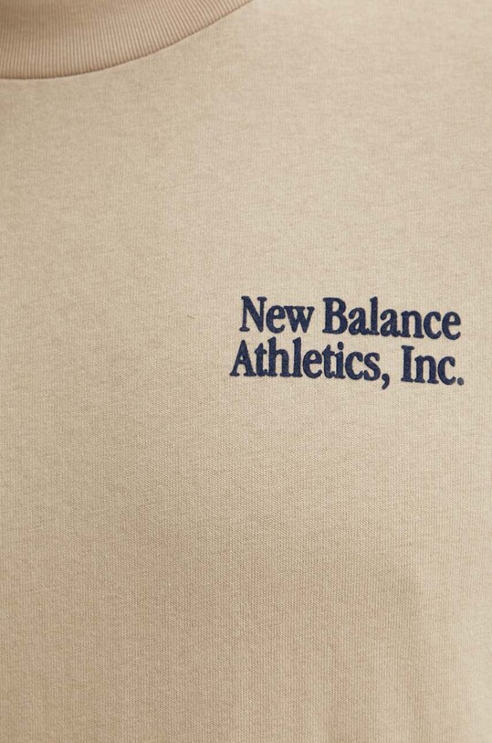 New Balance tricou din bumbac MT41588SOT bej