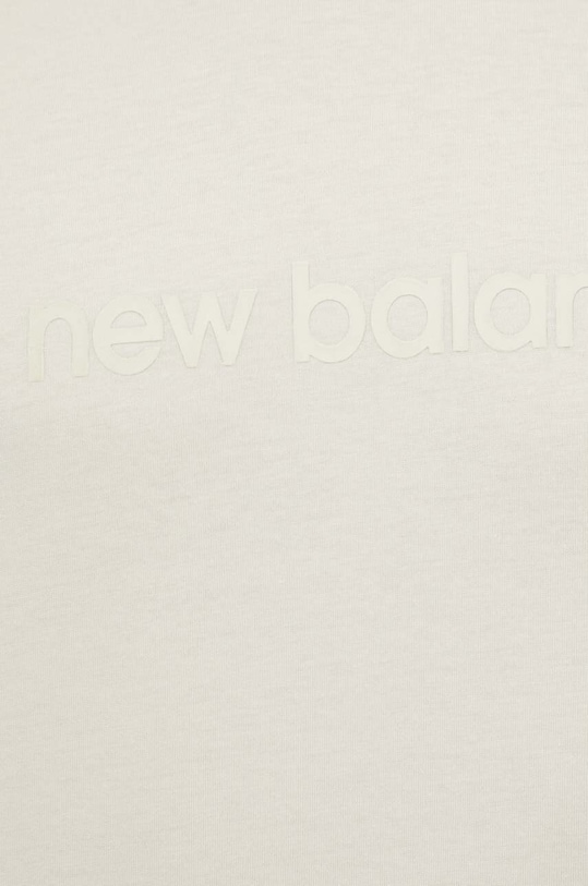 Bavlněné tričko New Balance MT41559LIN MT41559LIN béžová