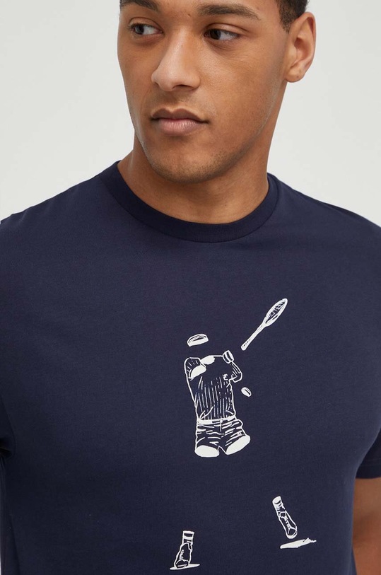 Fila t-shirt bawełniany granatowy TU411111