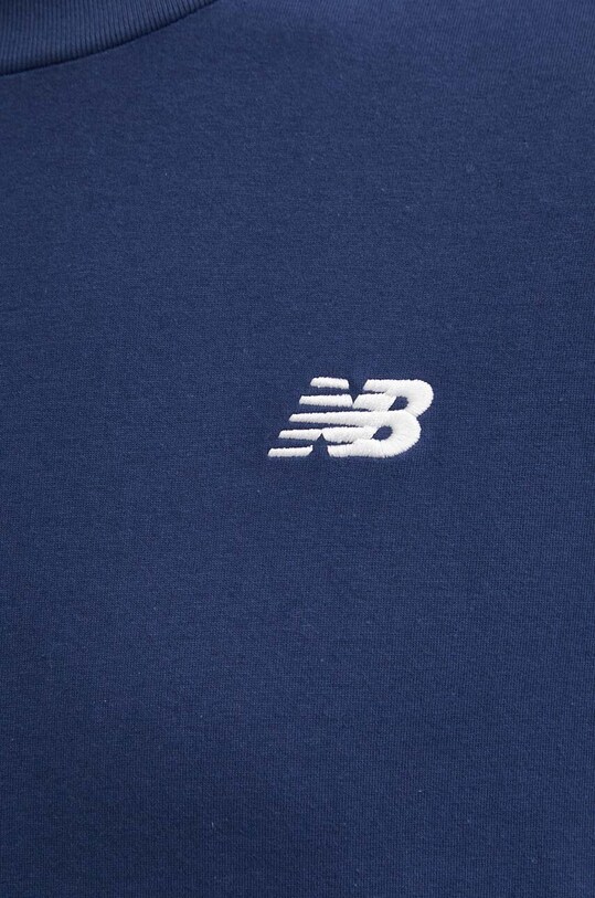 Βαμβακερό μπλουζάκι New Balance Small Logo σκούρο μπλε MT41509NNY