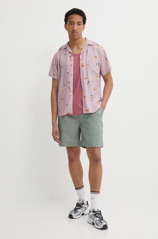 Kaotiko t-shirt bawełniany AM070.04.H002 różowy SS24