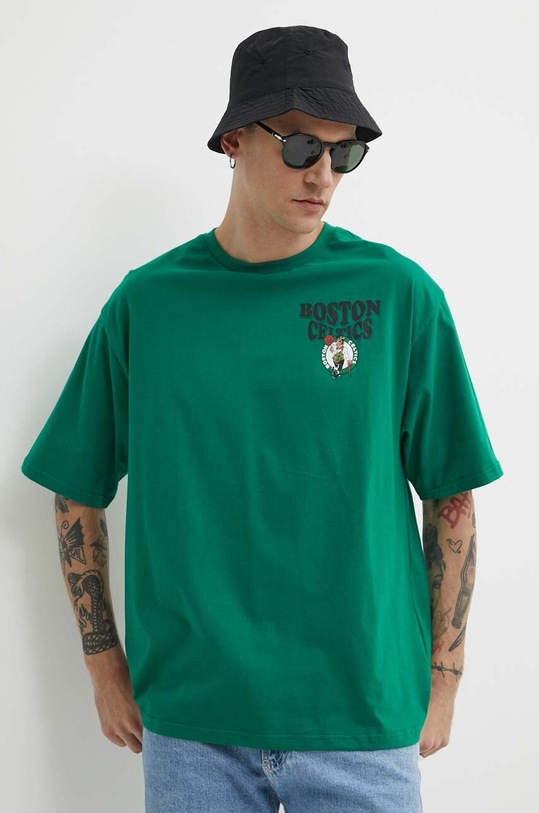 Одежда Хлопковая футболка New Era 60435523 зелёный