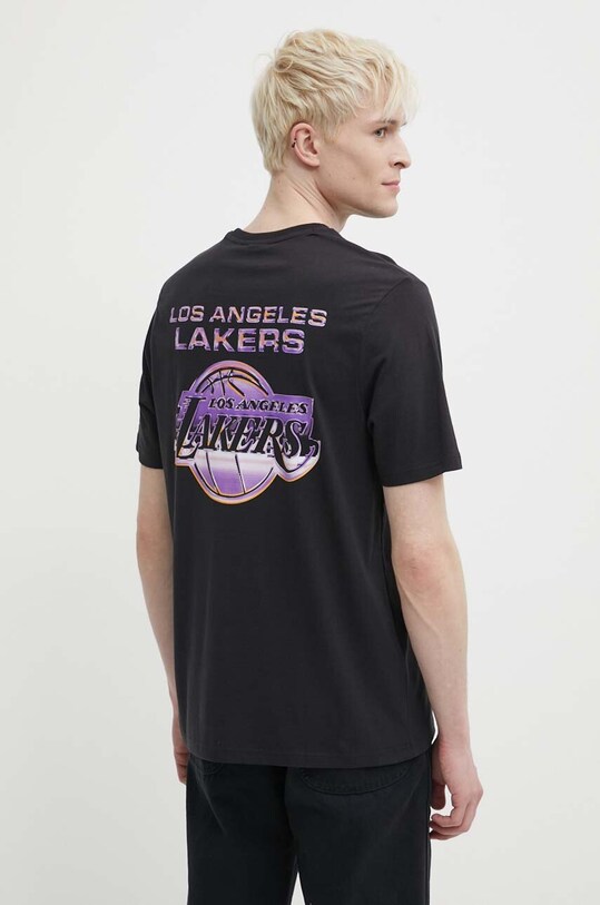 New Era t-shirt bawełniany czarny 60435486