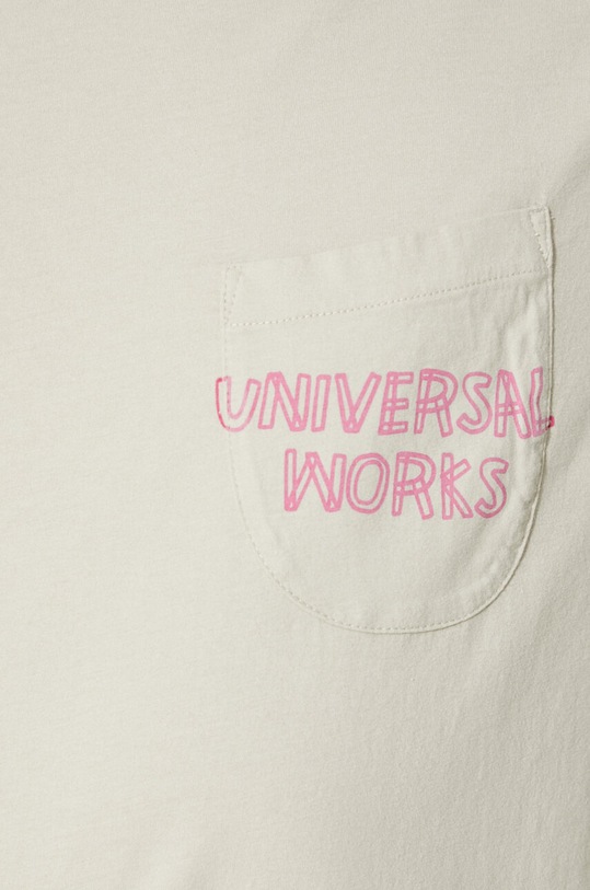 Universal Works tricou din bumbac Print Pocket Tee 30611.DRIFTWOOD