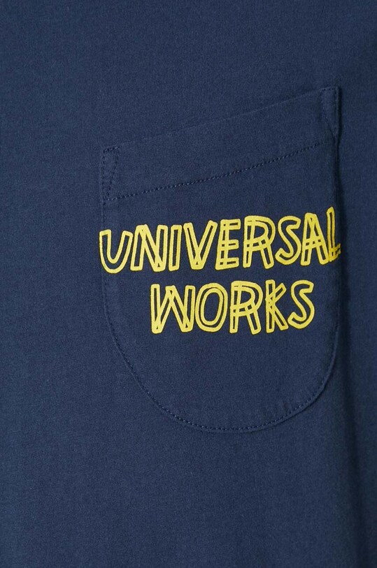 Universal Works t-shirt bawełniany Print Pocket Tee 30611.NAVY