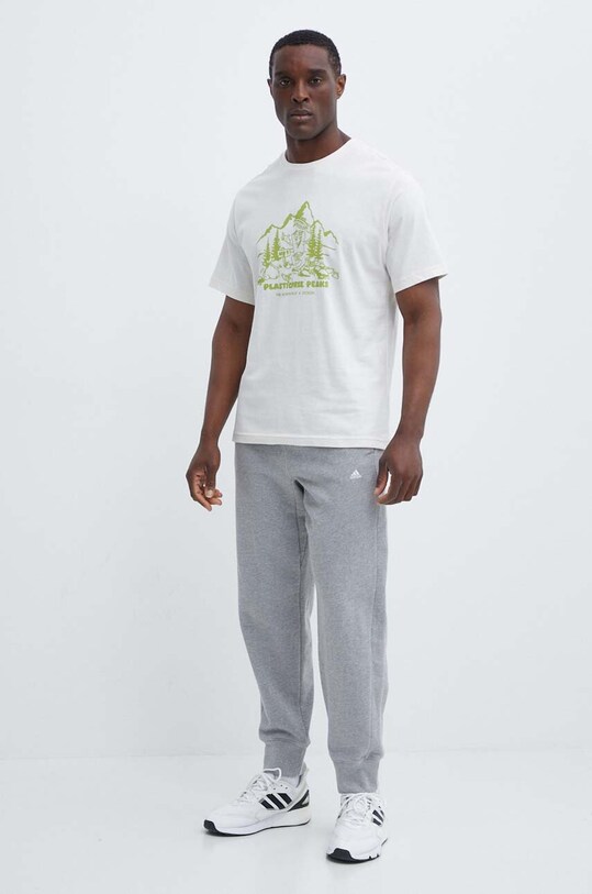 Bavlnené tričko The North Face Patron Plasticfree Peaks NF0A87DXQLI1 béžová SS24