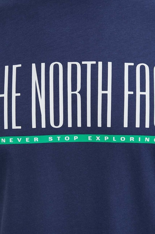 The North Face t-shirt bawełniany NF0A87E78K21 granatowy