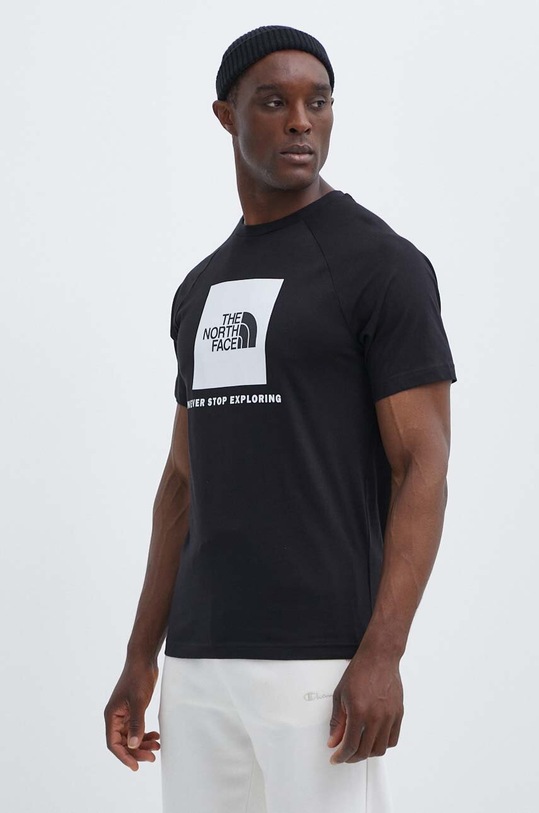 The North Face t-shirt bawełniany nadruk czarny NF0A87NJJK31