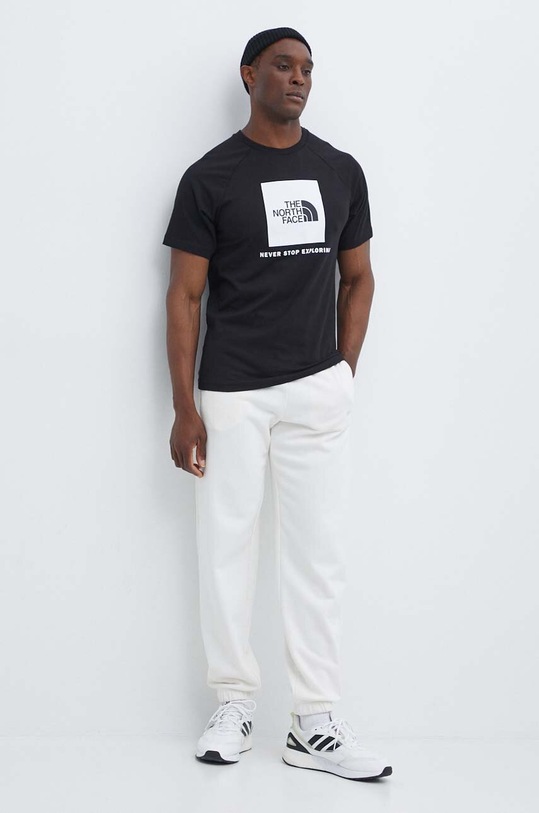 The North Face t-shirt bawełniany NF0A87NJJK31 czarny SS24