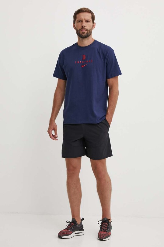 Nike t-shirt bawełniany Boston Red Sox 01AY.44B.BQ.JNS granatowy SS24