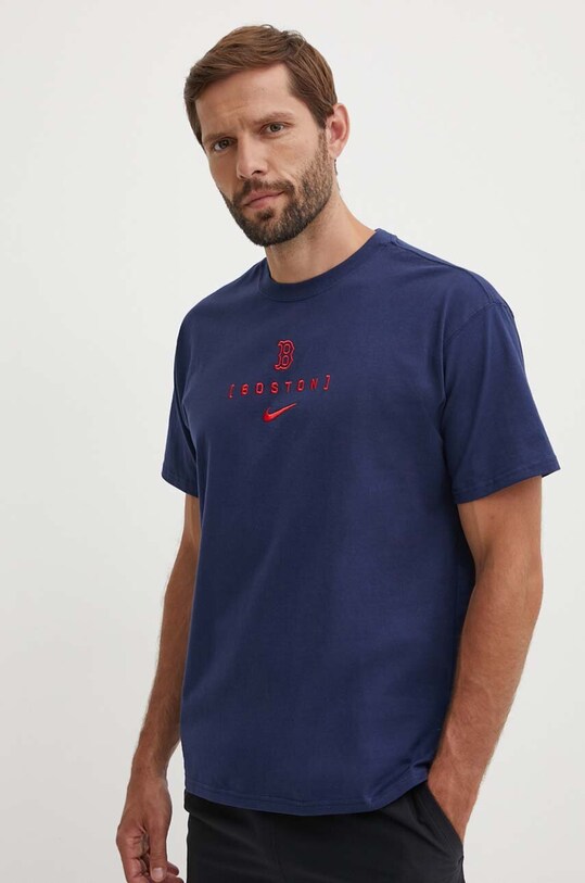 Odzież Nike t-shirt bawełniany Boston Red Sox 01AY.44B.BQ.JNS granatowy