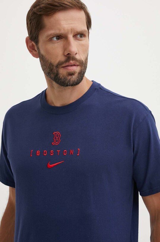 Памучна тениска Nike Boston Red Sox тъмносин 01AY.44B.BQ.JNS