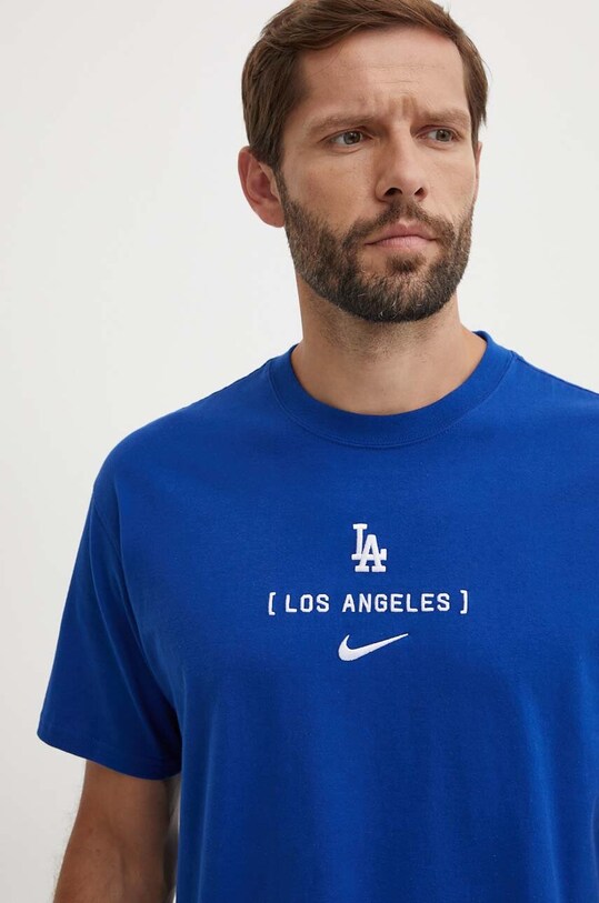 Nike tricou din bumbac Los Angeles Dodgers albastru 01AY.4EW.LD.JNS