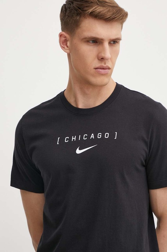 Nike tricou din bumbac Chicago Cubs N199.00A.EJ.LVQ negru