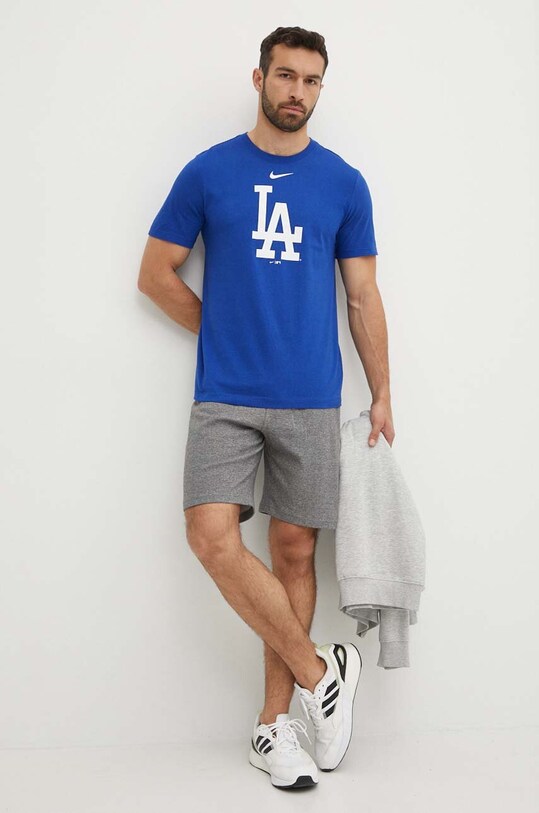 Nike tricou din bumbac Los Angeles Dodgers N199.4EW.LD.CJP albastru SS24