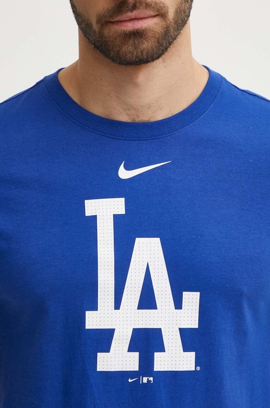 Nike tricou din bumbac Los Angeles Dodgers N199.4EW.LD.CJP albastru