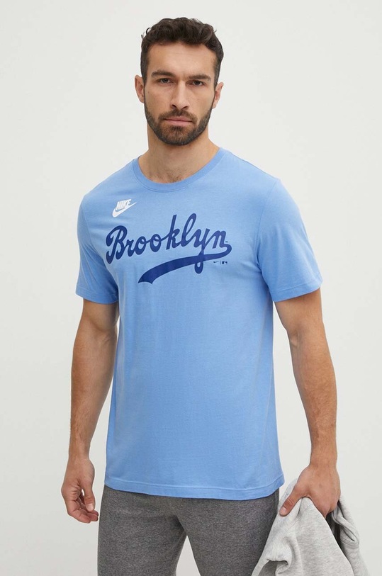 Хлопковая футболка Nike Brooklyn Dodgers голубой N199.4EY.KB.0B5