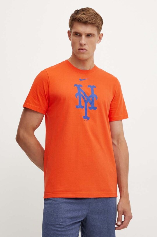 Nike tricou din bumbac New York Mets print portocaliu N199.89L.NME.CJP