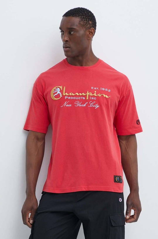 Бавовняна футболка Champion червоний 219998
