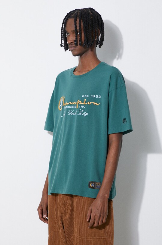 Champion tricou din bumbac verde 219998