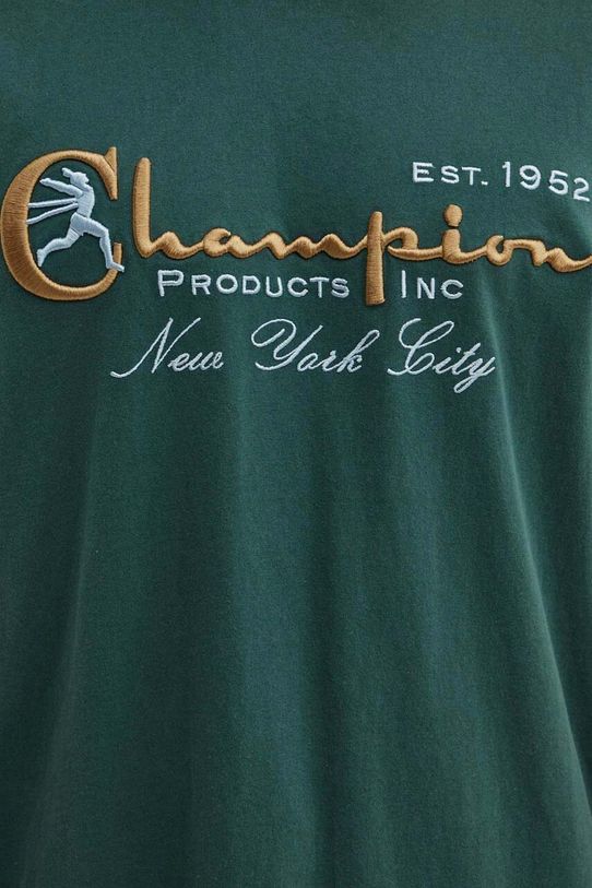 Βαμβακερό μπλουζάκι Champion 219998 πράσινο