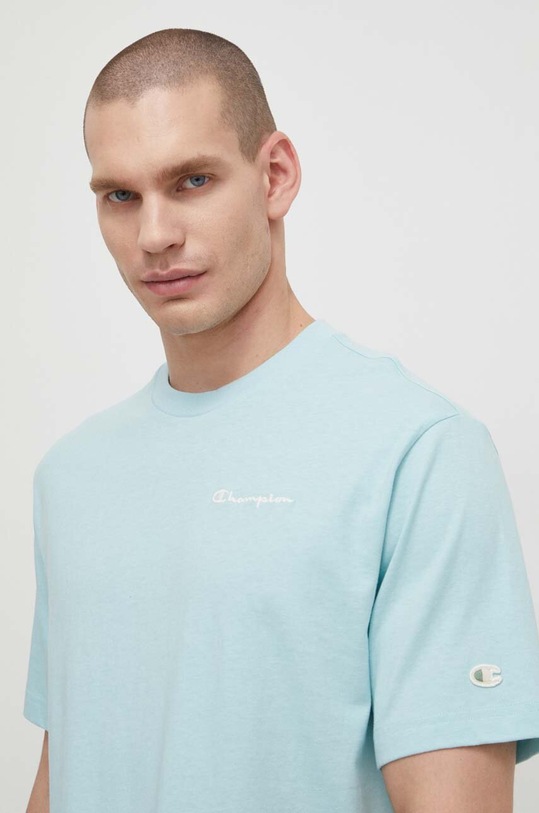 Champion t-shirt bawełniany niebieski 219787