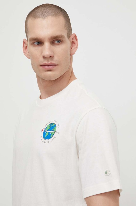 Bavlněné tričko Champion 219788 béžová