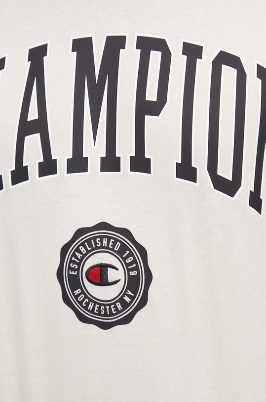 Champion t-shirt bawełniany 219852 beżowy