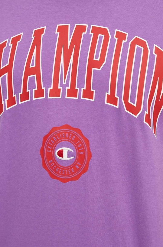 Champion t-shirt bawełniany 219852 fioletowy