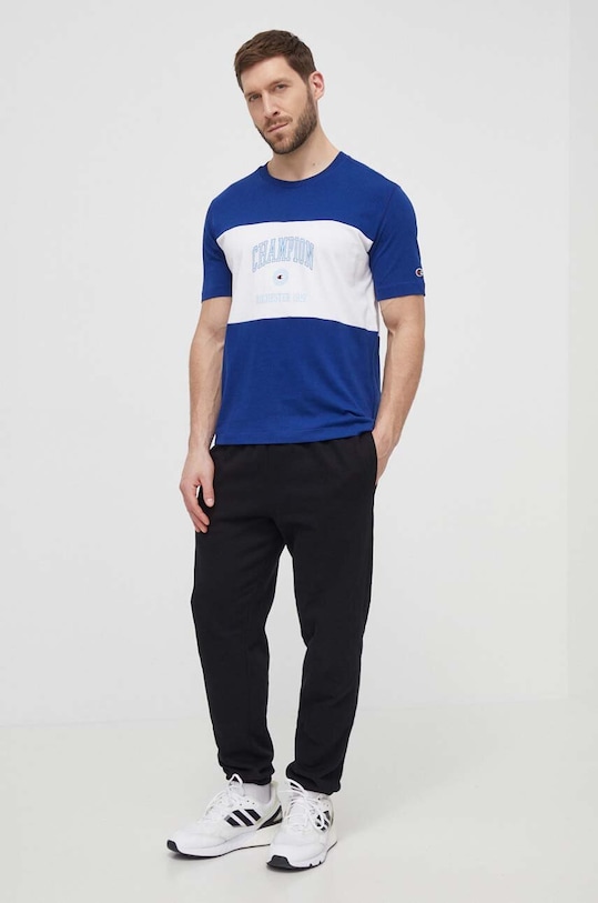 Champion pamut póló 219853 kék SS24