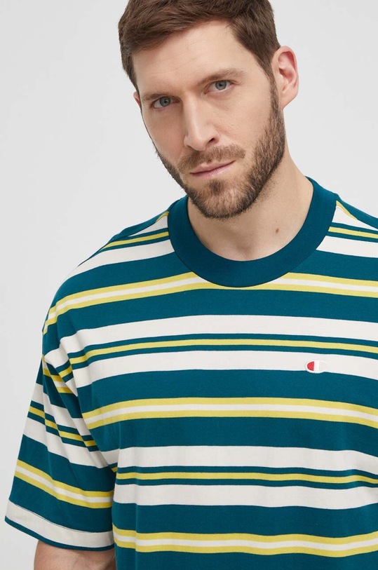 Champion t-shirt bawełniany zielony 219854
