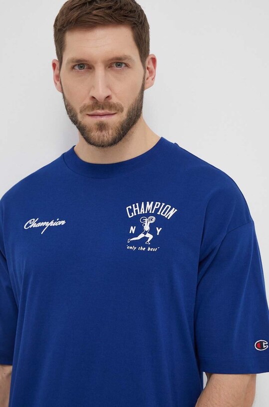 Хлопковая футболка Champion 219855 голубой
