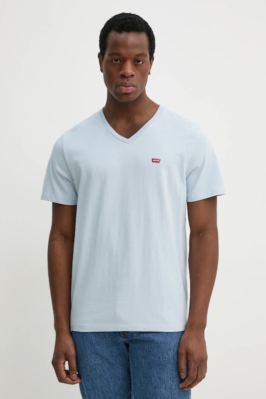 Levi's t-shirt bawełniany bawełna niebieski 85641