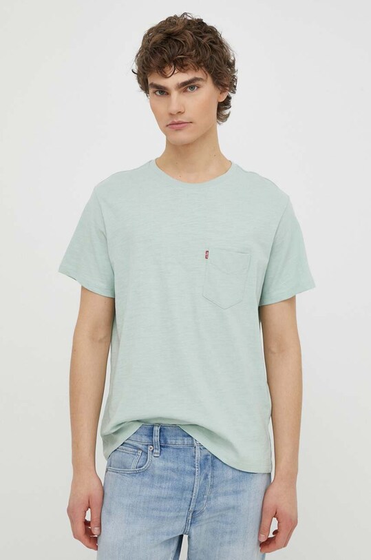 Levi's tricou din bumbac 85641 verde SS25